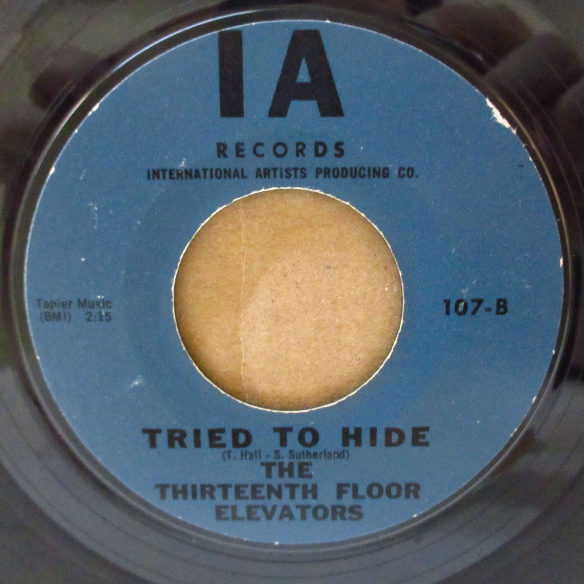 13TH FLOOR ELEVATORS (13thフロア・エレヴェーターズ) - You're Gonna Miss Me / Tried To Hide (US 60's 正規再発「濃い青緑ラベ」7インチ) '66年デビュー大名曲!