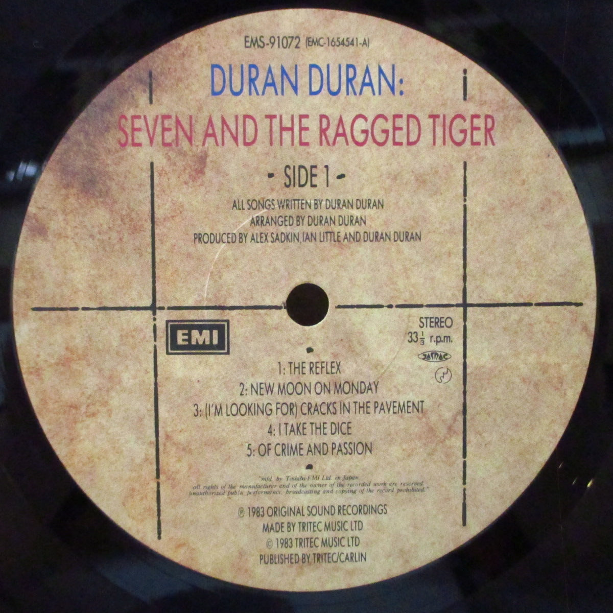 DURAN DURAN (デュラン・デュラン) - Seven And The Ragged Tiger (Japan オリジナル LP+「カラーポスター付き」表記帯, インサート/ポスター欠) '83年3rdアルバム