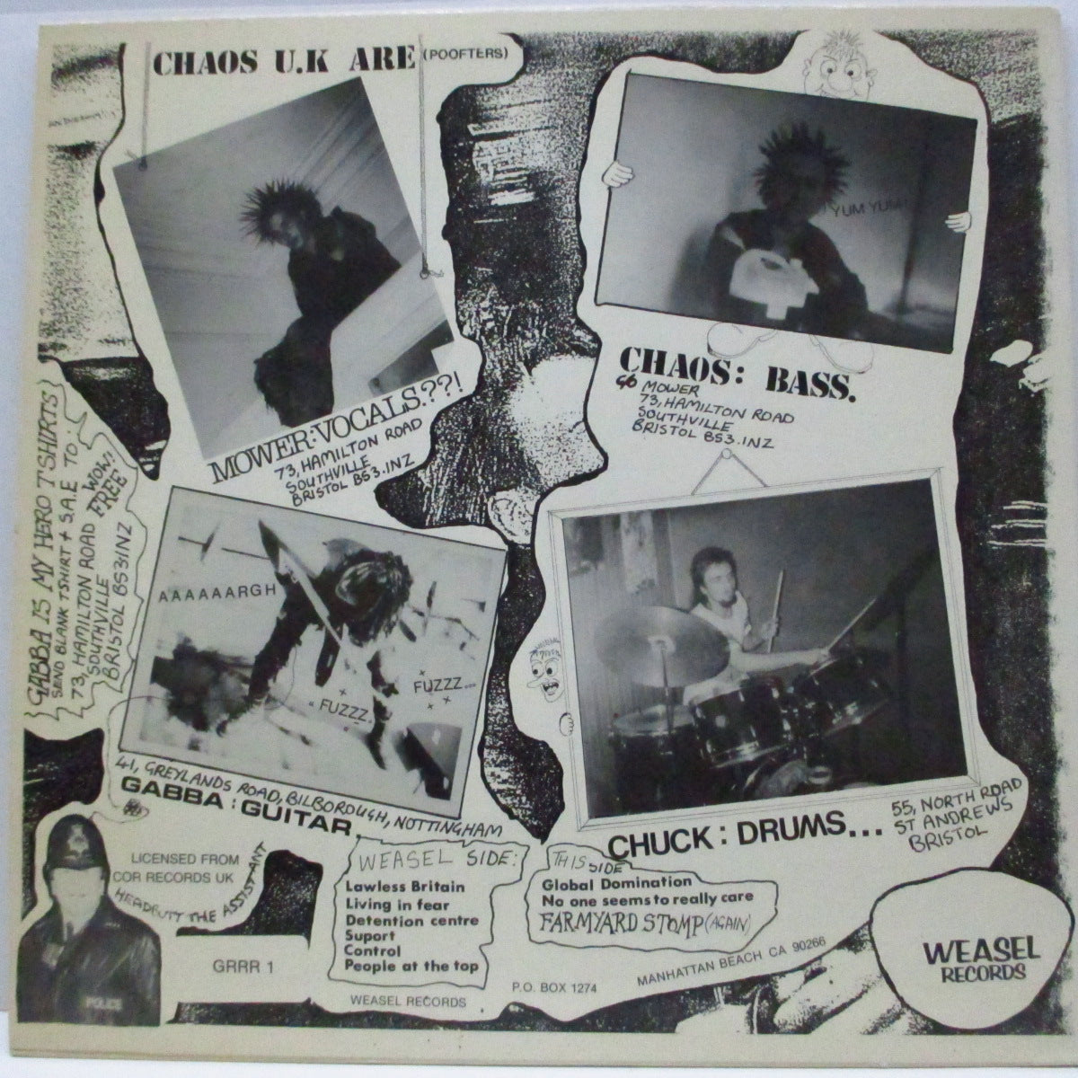 CHAOS U.K. (カオス U.K.) - Short Sharp Shock (US '87 限定再発「マーブルヴァイナル」LP) '84年セカンド!