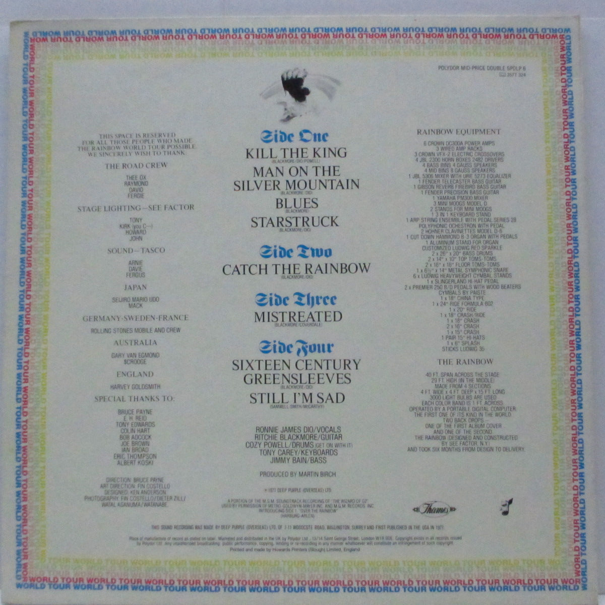 RAINBOW (レインボウ) - On Stage (UK 70's 再発「2929-041ラベ」 2xLP/見開きジャケ) '76年日本公演!