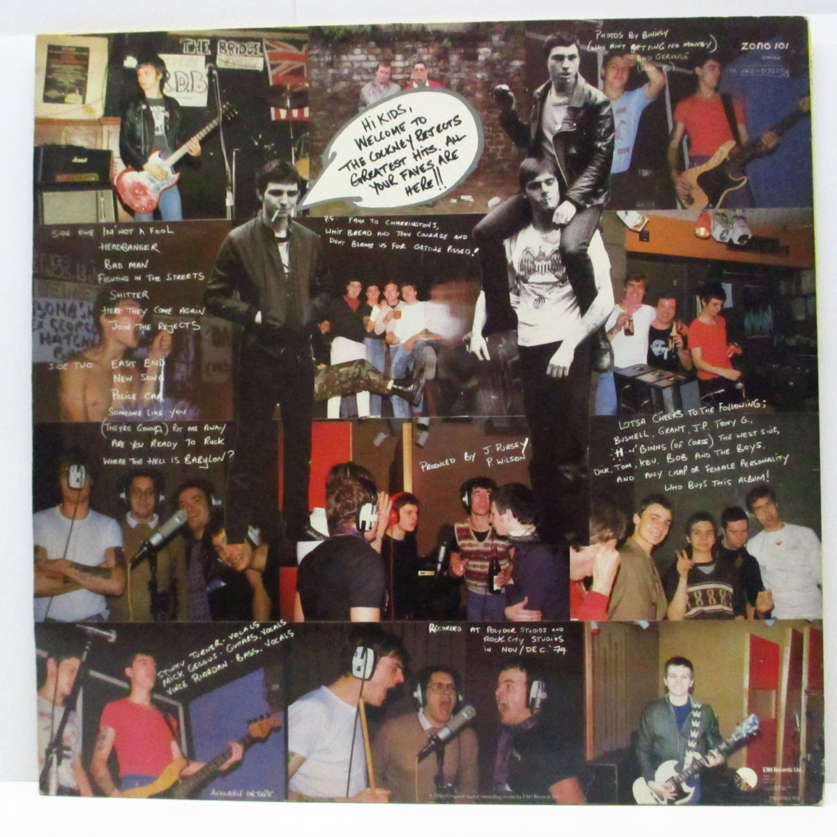 COCKNEY REJECTS (コックニー・リジェクツ) - Greatest Hits Vol.1(UK オリジナル「茶色ラベ」LP) '80年ファースト!