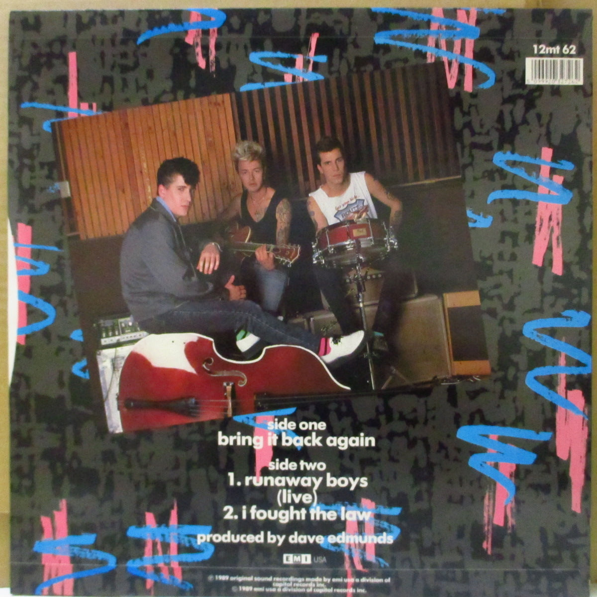 STRAY CATS (ストレイ・キャッツ) - Bring It Back Again (UK '89 オリジナル3曲入り 12インチ/光沢折り返しジャケ)