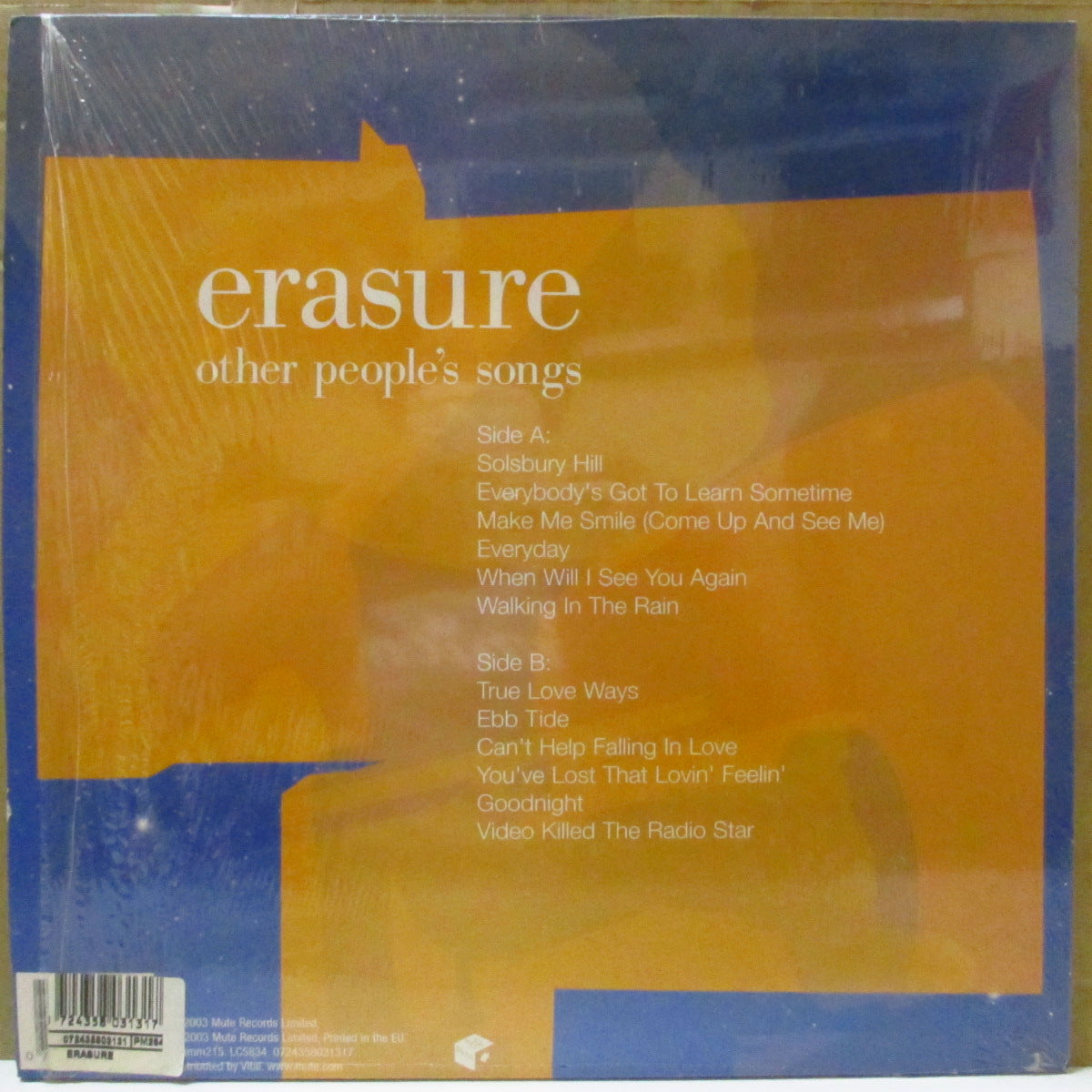 ERASURE (イレイジャー) - Other People's Songs (UK-EU-US 共通オリジナル LP+インナー) '03年カバーアルバム