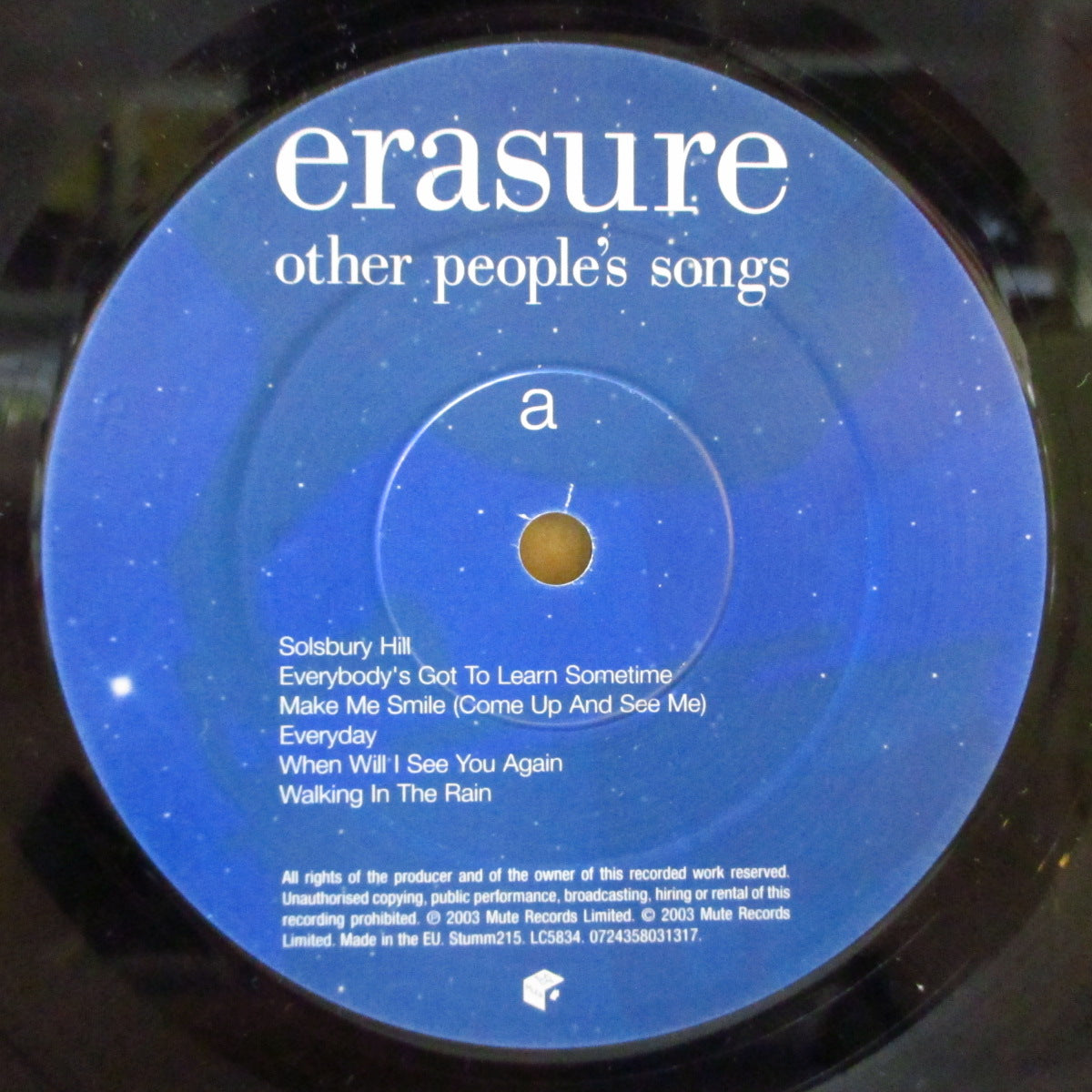 ERASURE (イレイジャー) - Other People's Songs (UK-EU-US 共通オリジナル LP+インナー) '03年カバーアルバム