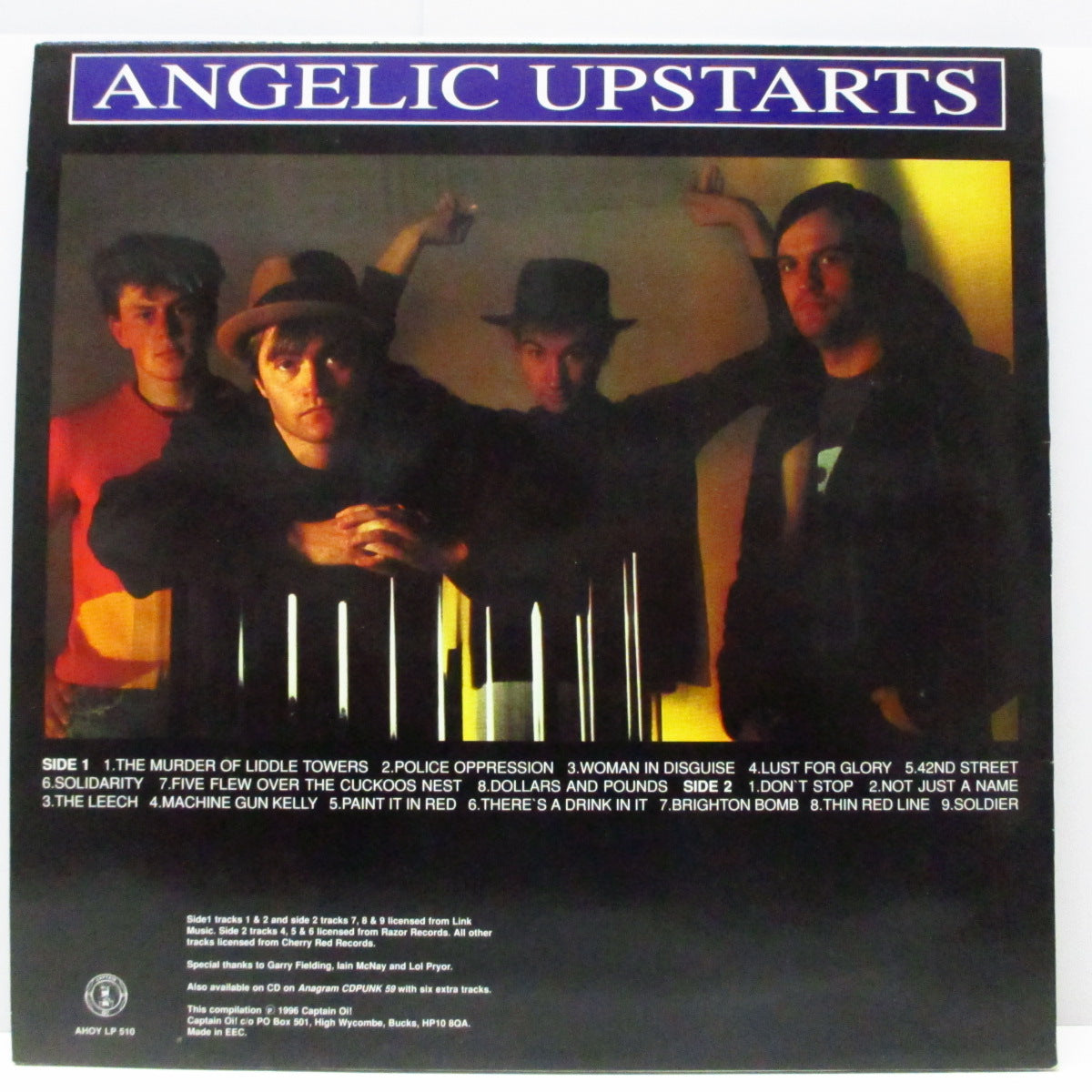 ANGELIC UPSTARTS (エンジェリック・アップスターツ) - The Independent Punk Singles Collection (UK オリジナル LP+インサート)