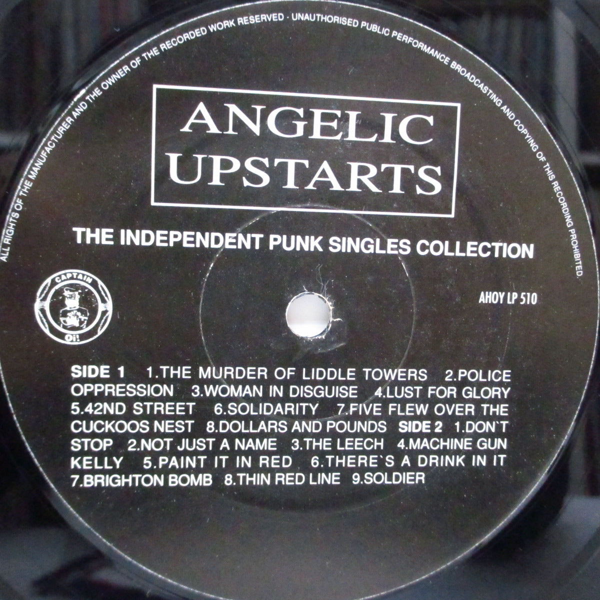 ANGELIC UPSTARTS (エンジェリック・アップスターツ) - The Independent Punk Singles Collection (UK オリジナル LP+インサート)