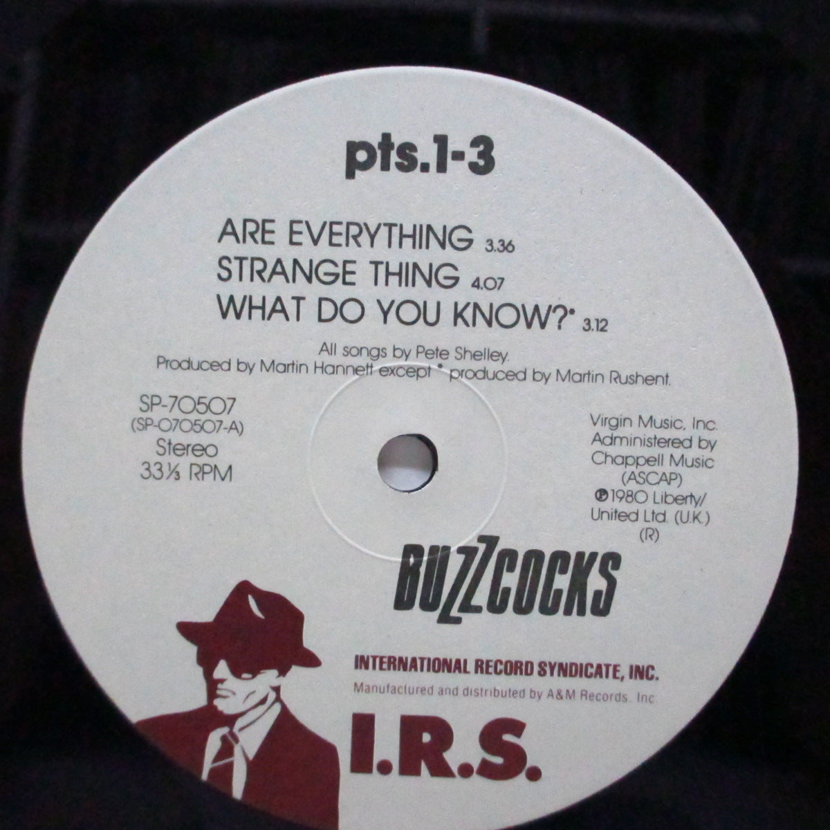 BUZZCOCKS (バズコックス) - Parts One, Two, Three (US '84 再発6曲入り12") 後期のアルバム未収録シングル集!