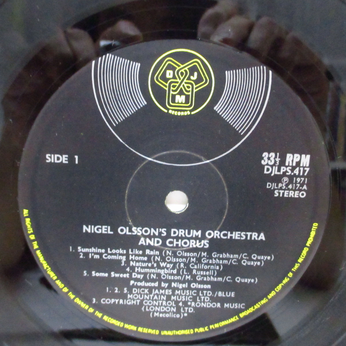 NIGEL OLSSON (ナイジェル・オルソン) - Nigel Olsson's Drum Orchestra And Chorus (UK オリジナル LP/ザラ紙ジャケ) エルトン・ジョン・バンド !