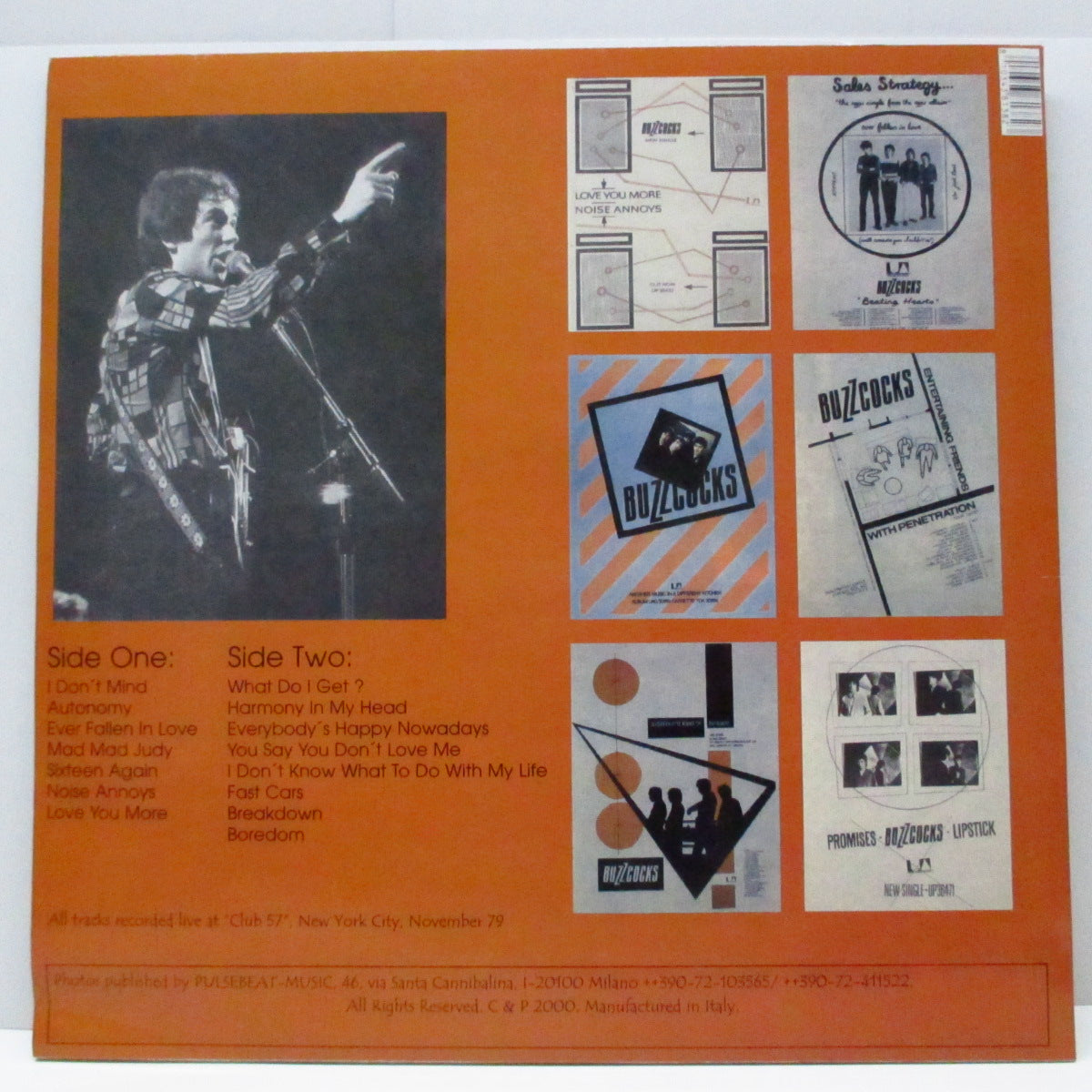 BUZZCOCKS (バズコックス) - Another Razor In A Different Face : Live NYC, 79 (Italy '00 限定再発「180g」LP)「クラブ57」音質良好ライブ !