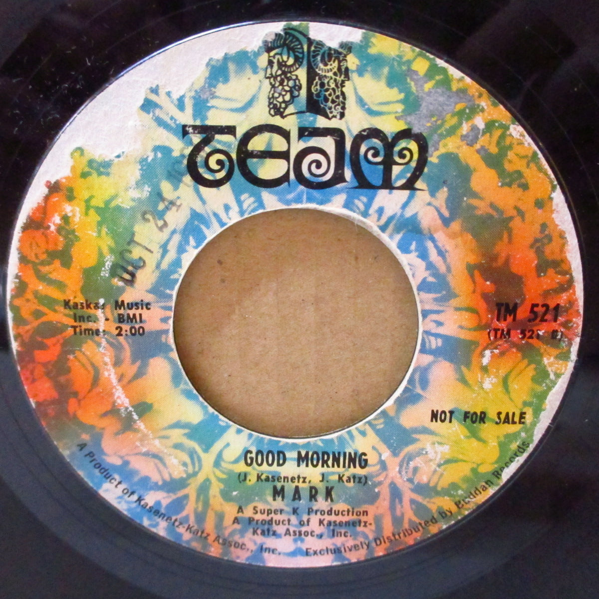 MARK (Gutkowski = 1910 Fruitgum Company) (マーク ) - Goodnight (It's Getting Late, You Know) (US '69 プロモ・ラベ 7インチ)1910 Fruitgum Companyのマーク・ガトコウスキーのソロ・哀愁美メロ・バブルガム