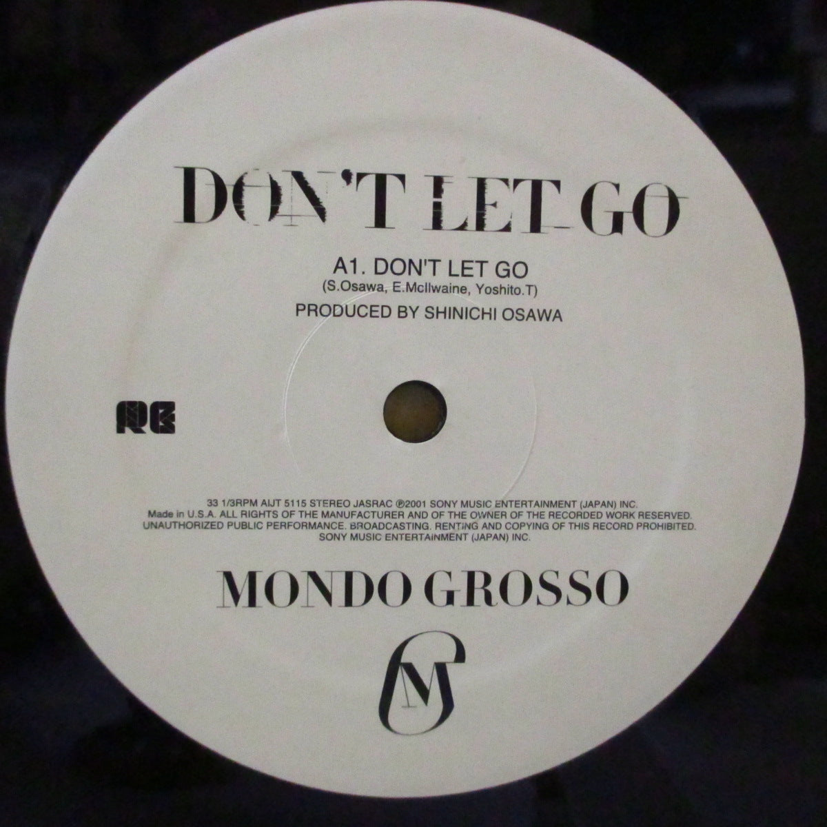 MONDO GROSSO (モンド・グロッソ) - Don't Let Go +2 (Japan オリジナル 12インチ+インナー) '01年シングル