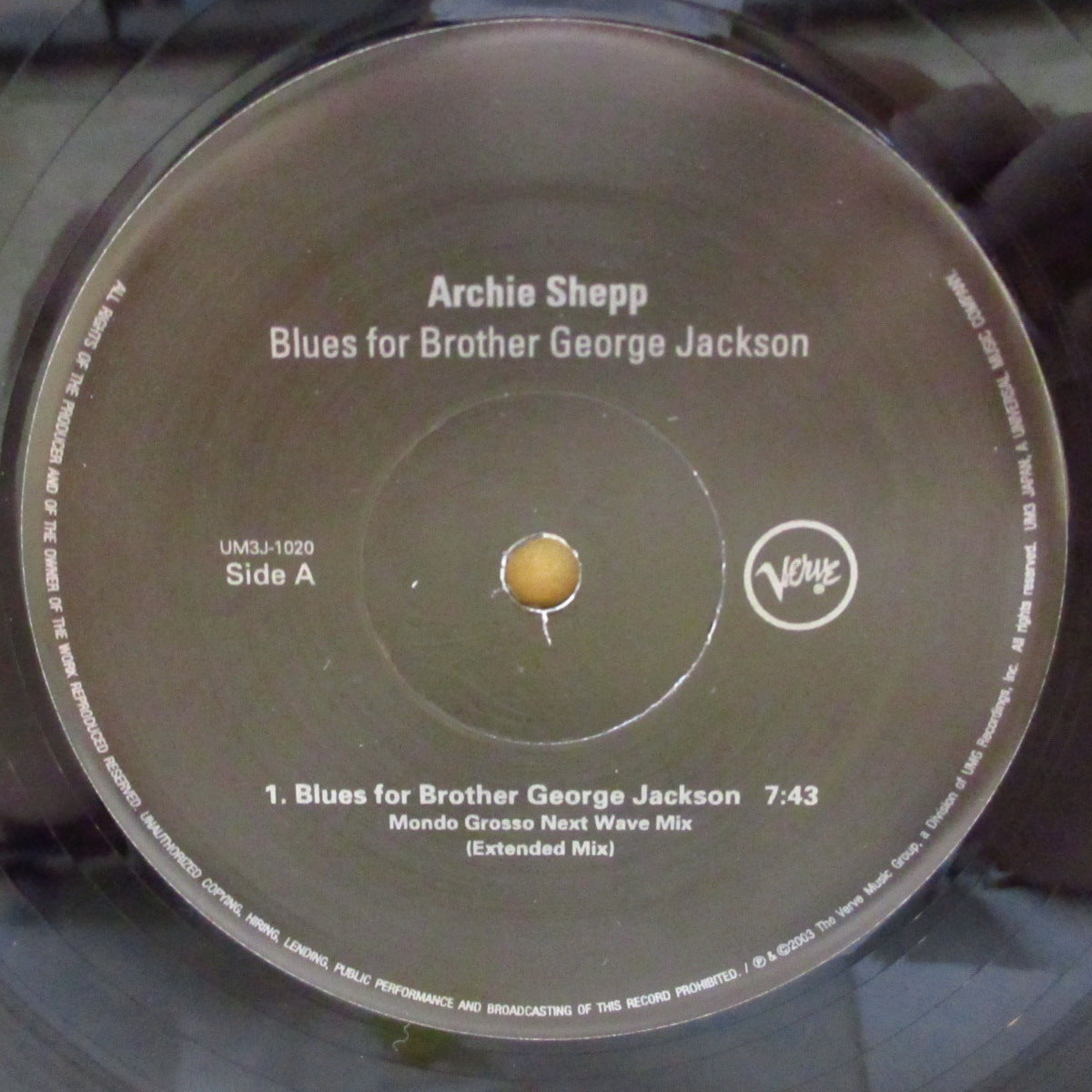 ARCHIE SHEPP (アーチー・シェップ) - Blues For Brother George Jackson - Mondo Grosso Next Wave Mix (Japan '03 オリジナル33回転 12インチ/ダイカットスリーブ)