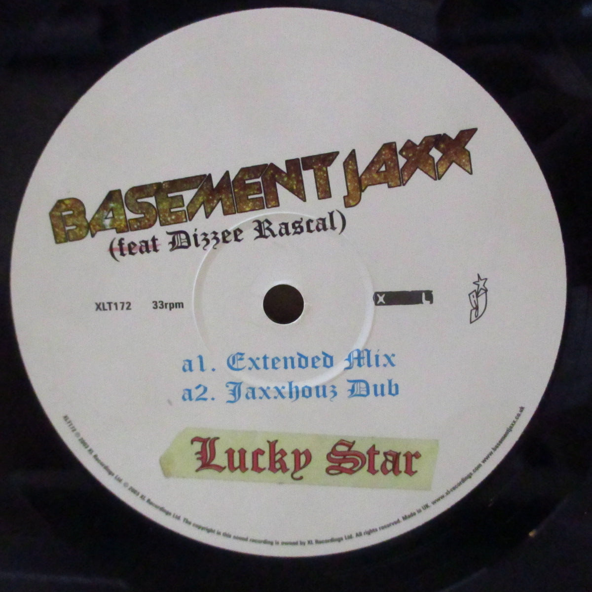 BASEMENT JAXX Feat DIZZEE RASCAL (ベースメント・ジャックス / ディジー・ラスカル) - Lucky Star (UK '03 オリジナル3バージョン収録33回転 12インチ)