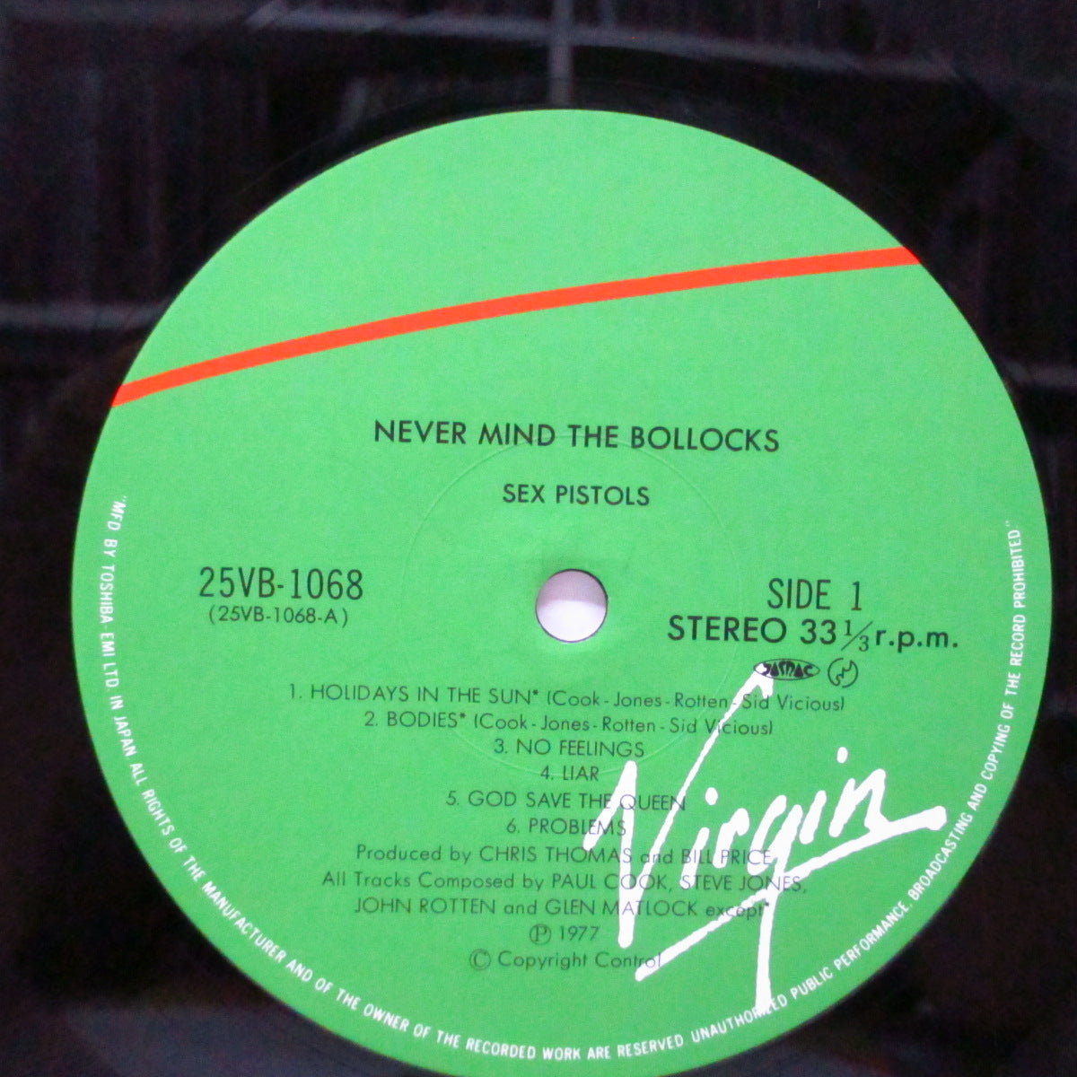 SEX PISTOLS (セックス・ピストルズ) - 勝手にしやがれ - Never Mind The Bollocks (Japan '86 再発 LP/25VB-1068) 帯欠!