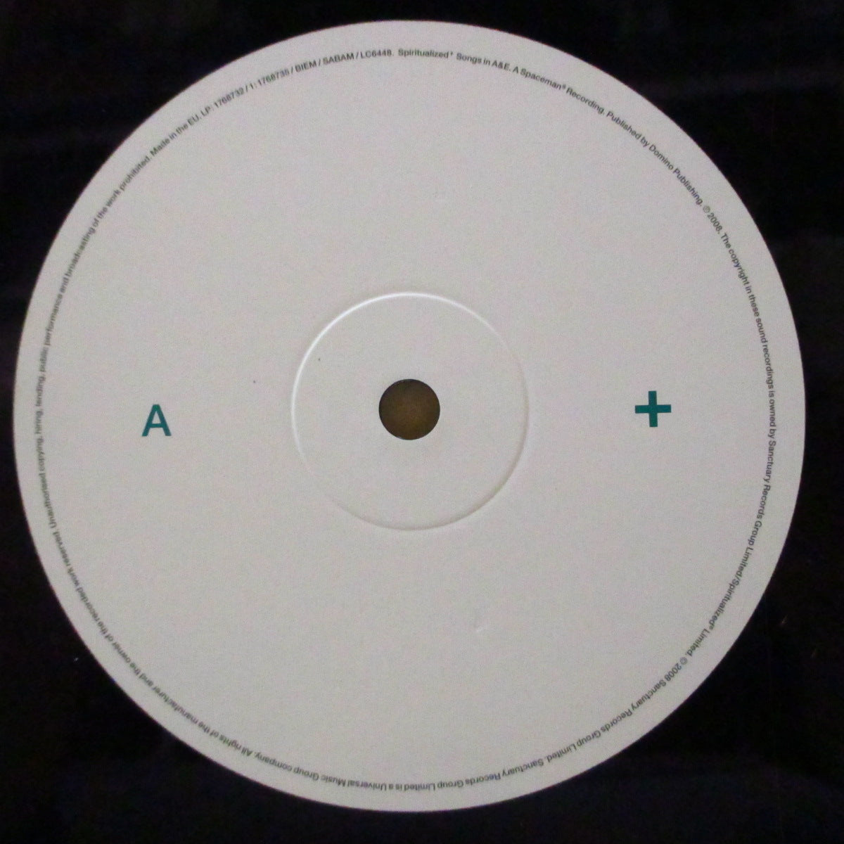 SPIRITUALIZED (スピリチュアライズド) - Songs In A&E (EU オリジナル「黒盤」 2xLP+インナー/光沢見開きジャケ)