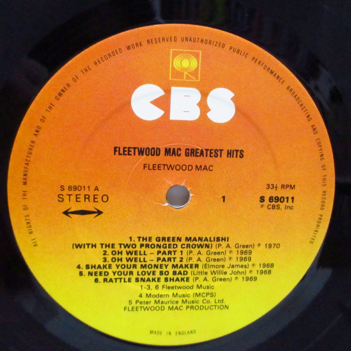 FLEETWOOD MAC (フリートウッド・マック) - Greatest Hits (UK 70's 再発「オレンジ&イエローラベ」LP/見開ジャケ)