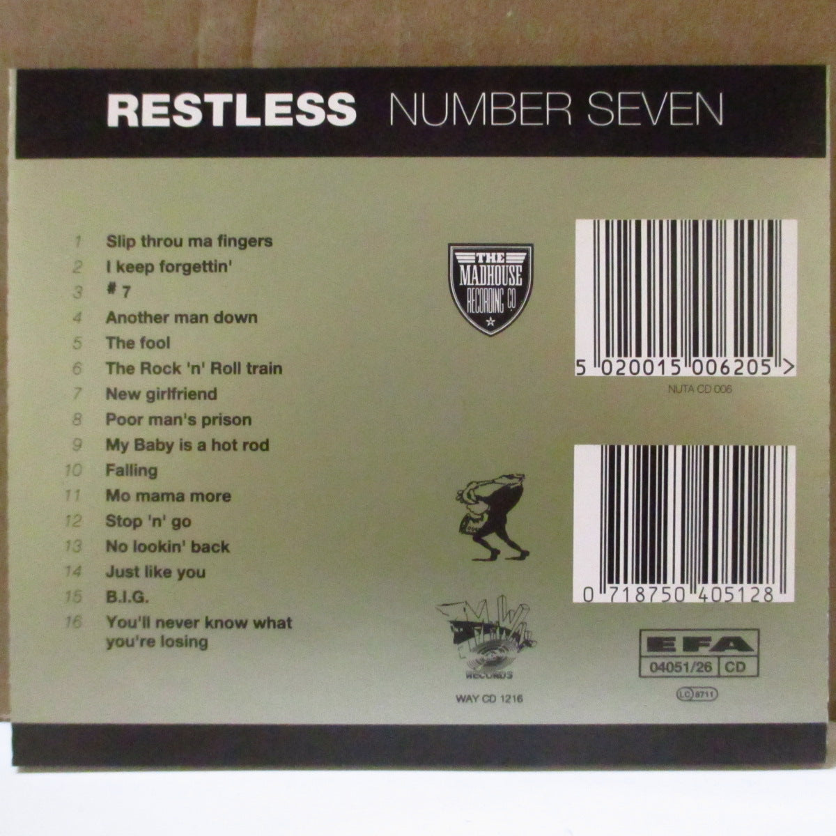 RESTLESS (レストレス) - Number Seven (EU オリジナル CD) '91年7thアルバム