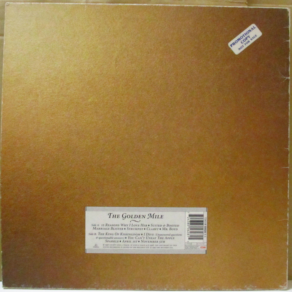 MY LIFE STORY (マイ・ライフ・ストーリー) - The Golden Mile (UK オリジナル LP+インナー/プロモステッカー付きジャケ) '97年2ndアルバム
