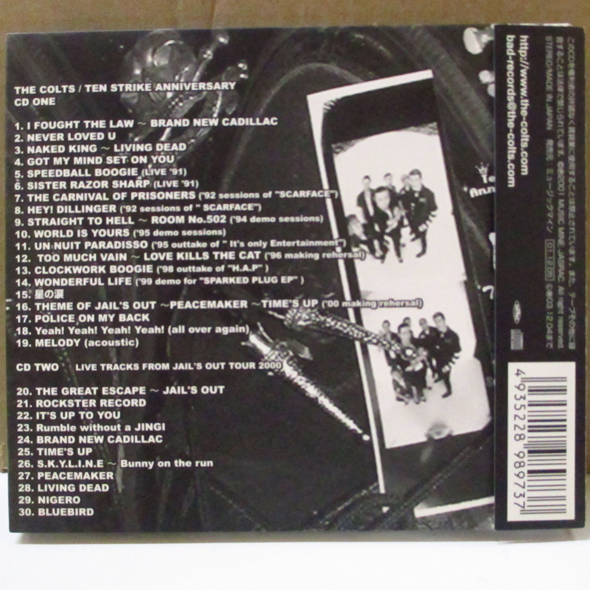 COLTS (コルツ) - Ten Strike Anniversary (Japan 限定 2xCD+3インチCD, ブックレット/3面見開きデジパックケース) '01年ベスト・レア音源コンピ