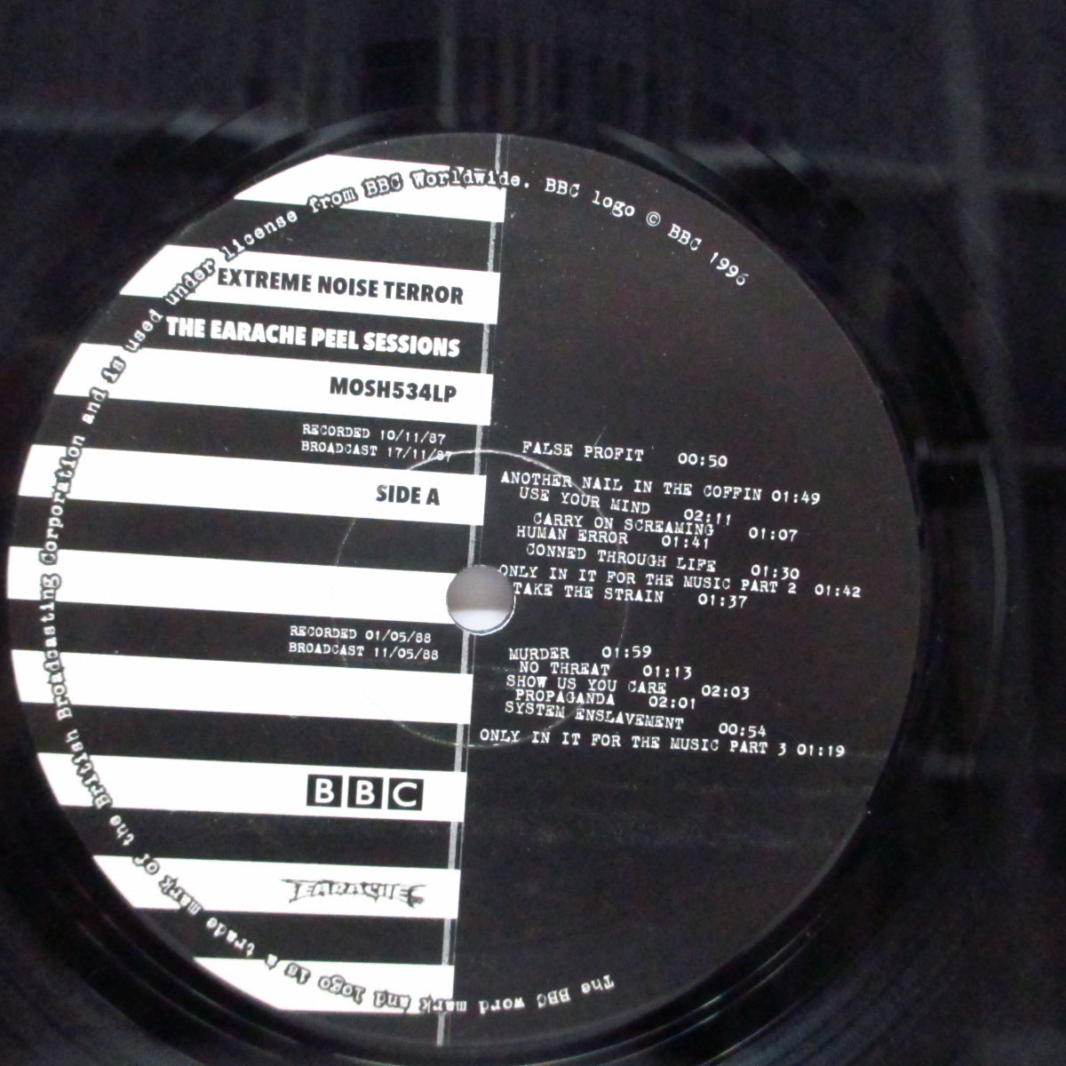 EXTREME NOISE TERROR (エクストリーム・ノイズ・テラー) - Grind Madness At The BBC - The Earache Peel Sessions (UK '15 再発「黒盤」LP+インナー)