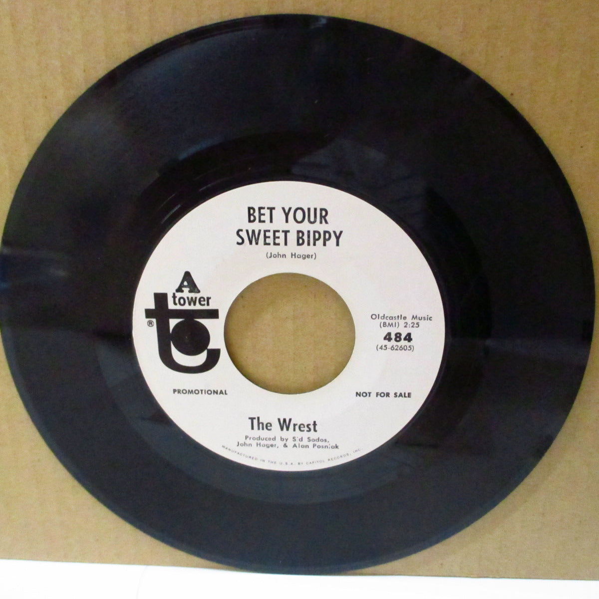 WREST, THE (ザ・レスト) - Bet Your Sweet Bippy (US '69 タワー社再発時プロモ白ラベ 7インチ)バブルガム・ポップ&ルーズなサイケポップ!