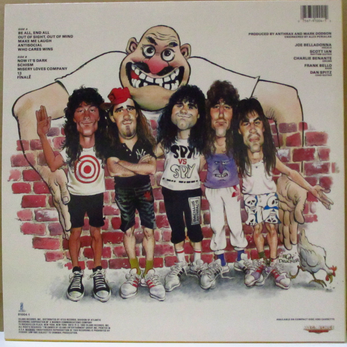 ANTHRAX (アンスラックス) - State Of Euphoria (US オリジナル LP+ソフト紙インナー/ステッカー欠) '88年4thアルバム