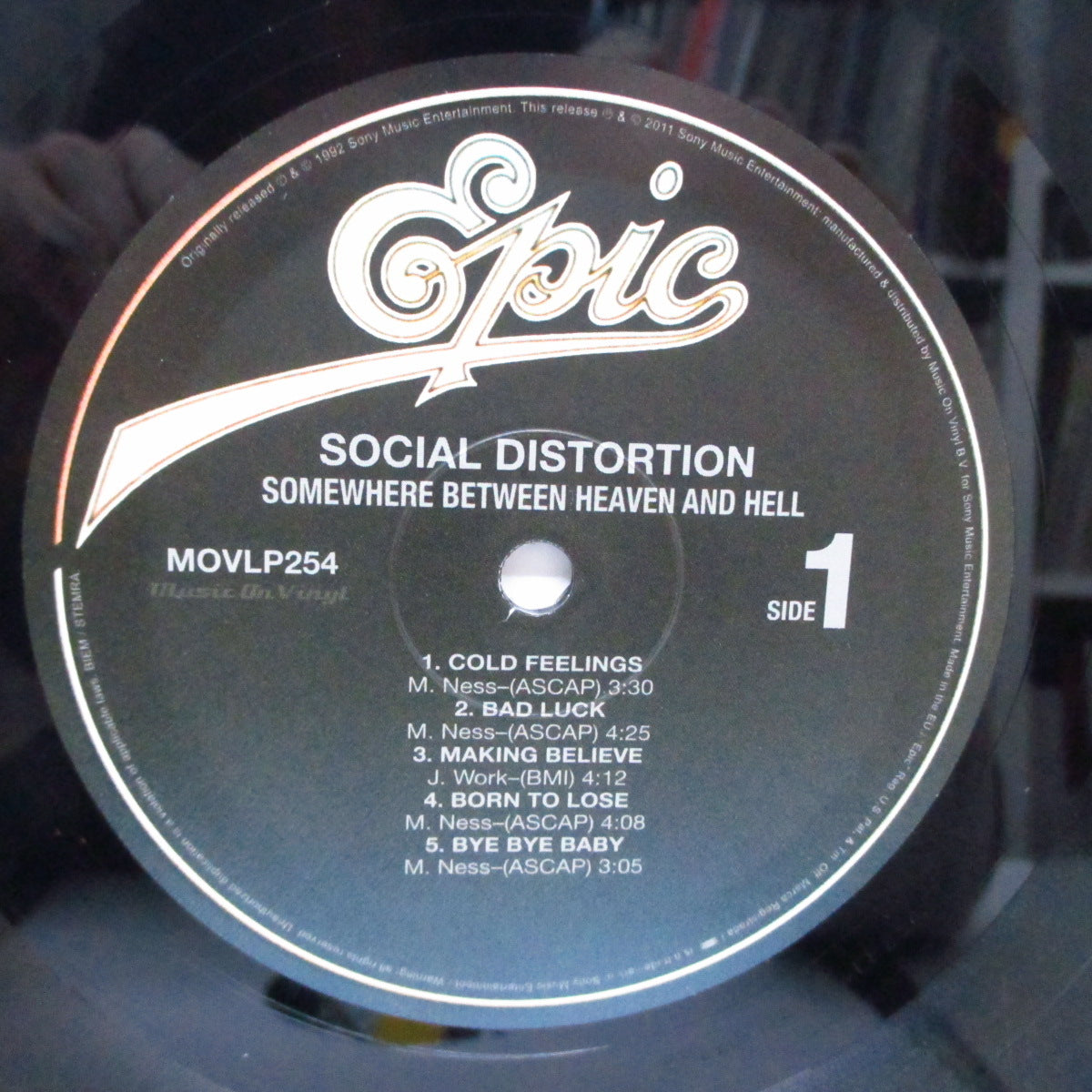SOCIAL DISTORTION (ソーシャル・ディストーション) - Somewhere Between Heaven And Hell (EU '11 再発「180g」LP+インナー/MOVLP254)