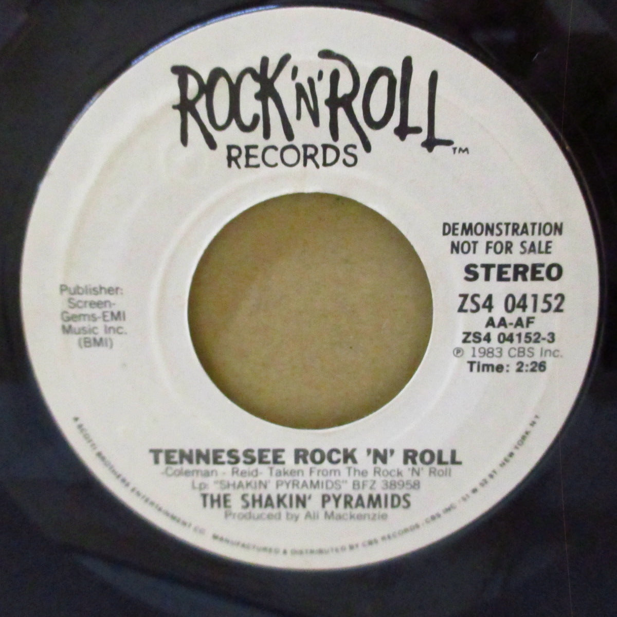 SHAKIN' PYRAMIDS (シェイキン・ピラミッズ) - Tennessee Rock 'N' Roll (US '83 プロモ 7インチ)
