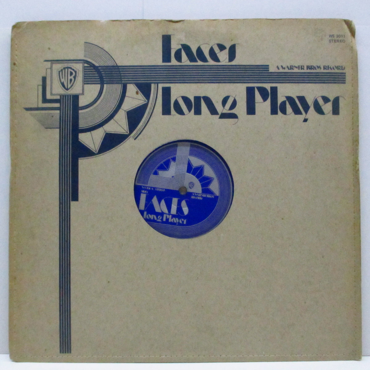 FACES (フェイセス) - Long Player (UK オリジナル「青 / 銀ラベ」LP+ステッチ入ダイカットジャケ/WS-3011)