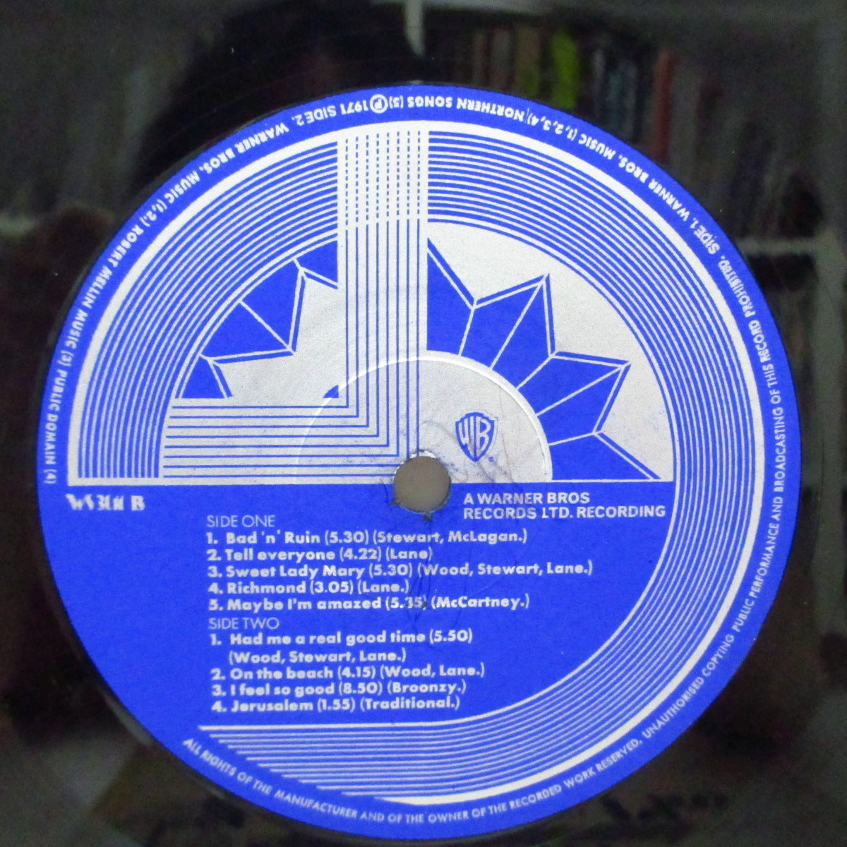 FACES (フェイセス) - Long Player (UK オリジナル「青 / 銀ラベ」LP+ステッチ入ダイカットジャケ/WS-3011)