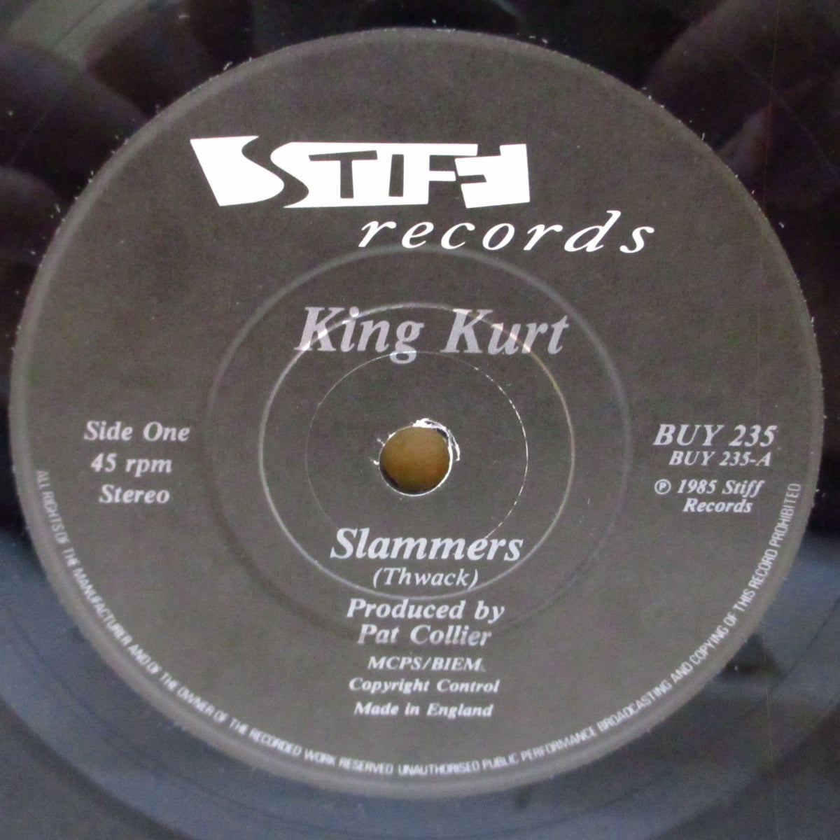 KING KURT (キング・カート) - Slammers! (UK '85 オリジナル 7インチ/光沢固紙折り返しジャケ)