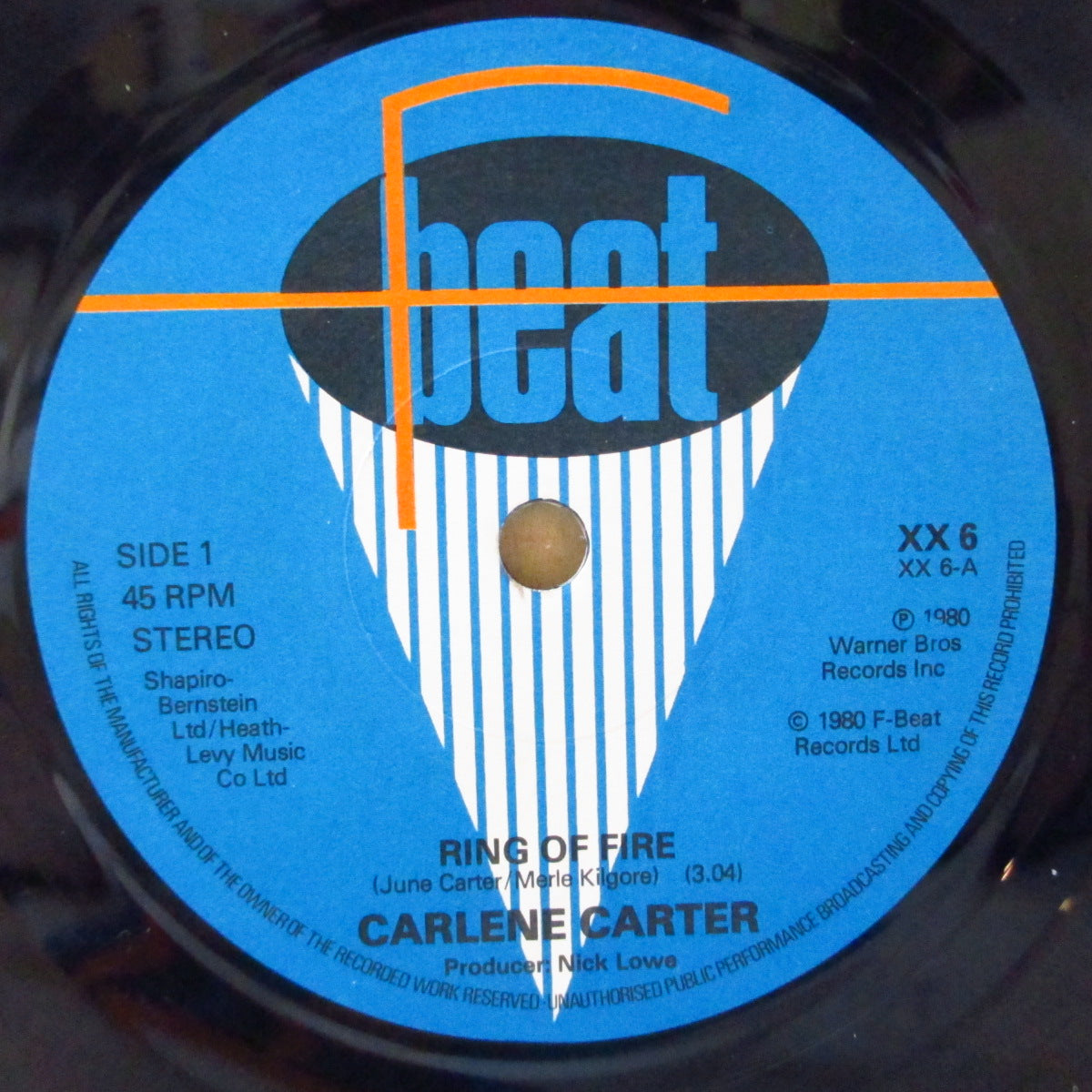 CARLENE CARTER (カーレン・カーター) - Ring Of Fire (UK オリジナル 7インチ+カンパニースリーブ)