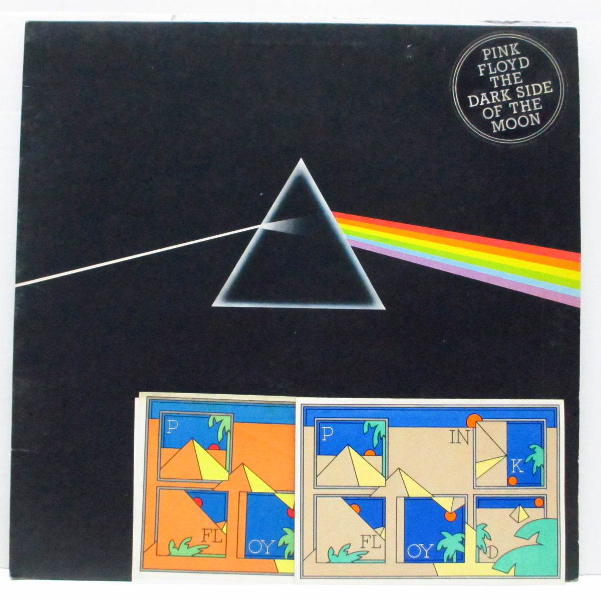 PINK FLOYD (ピンク・フロイド) - Dark Side Of The Moon (UK '73 2ndプレス・ラベ  LP+2xポスター、2xステッカー/ステッカー付見開ジャケ)