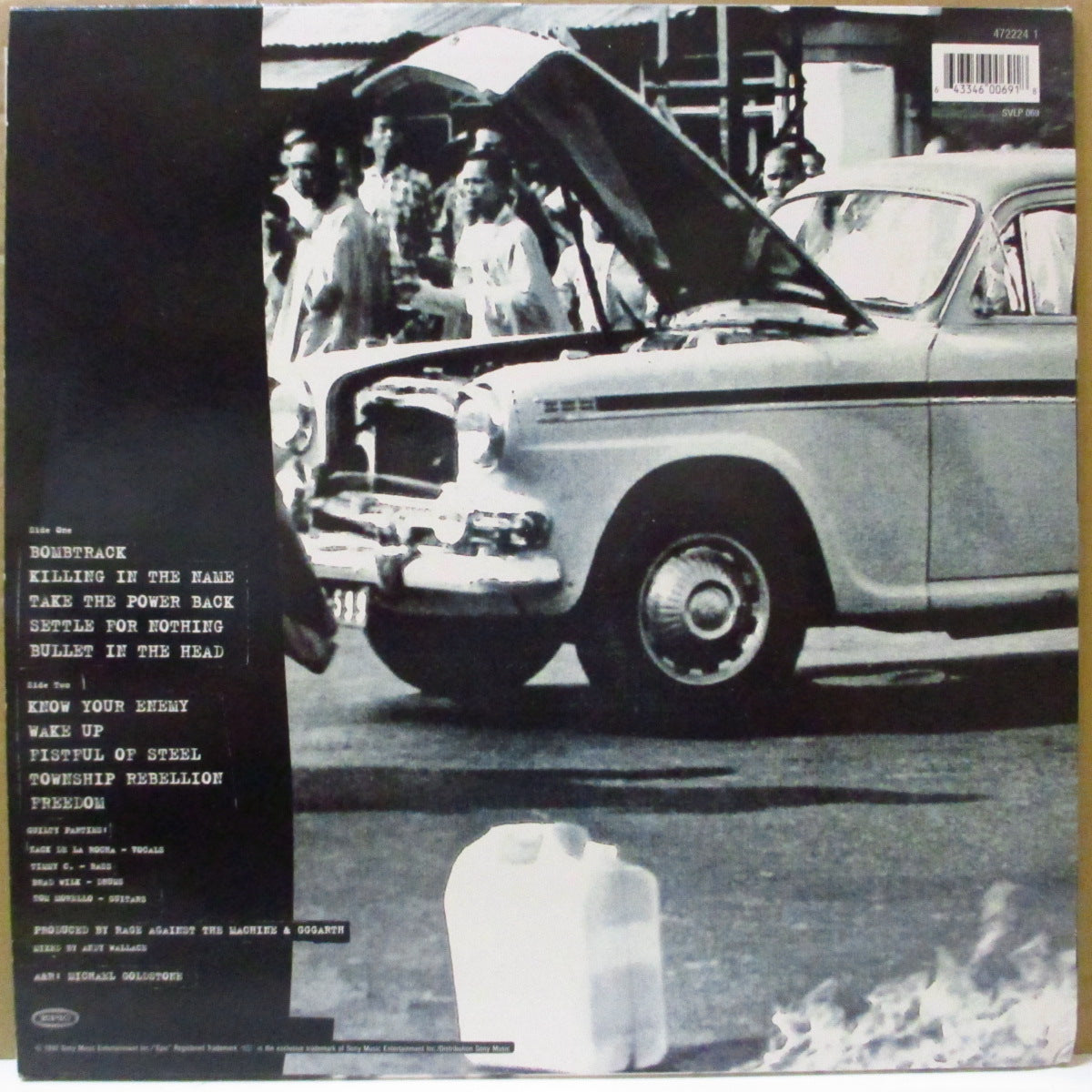 RAGE AGAINST THE MACHINE (レイジ・アゲインスト・ザ・マシーン) - S.T. <1st> (UK '99 再発180グラム重量 LP+インサート) '92年1stアルバム