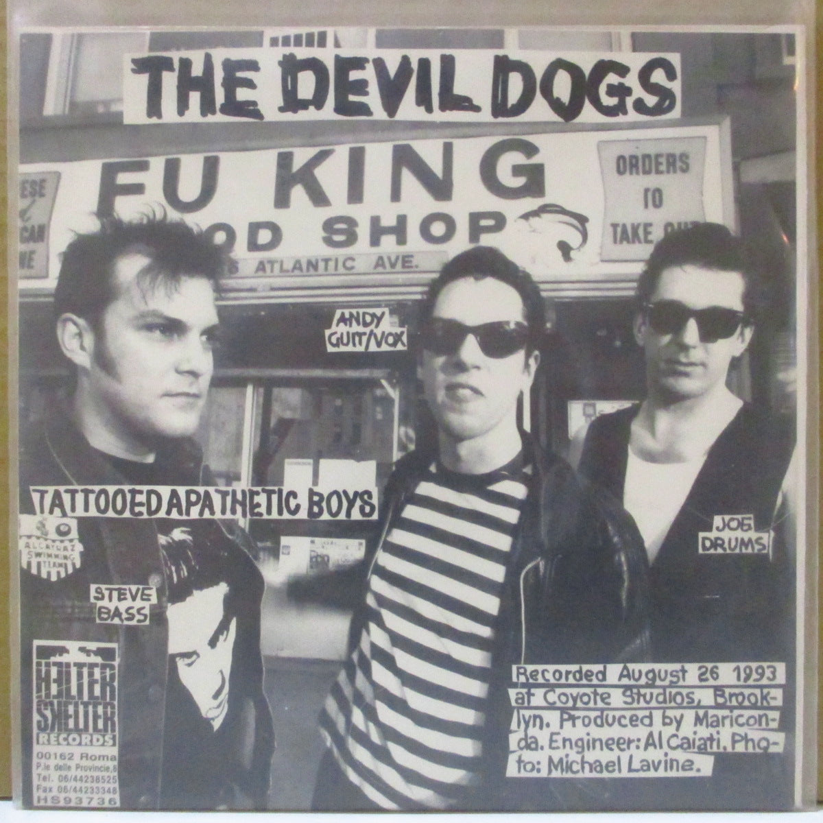 DEVIL DOGS, THE/ NEW BOMB TURKS (デヴィル・ドッグス / ニュー・ボム・タークス) - Tattooed Apathetic Boys (Italy オリジナル 7インチ+マットソフト紙二つ折りジジャケ)