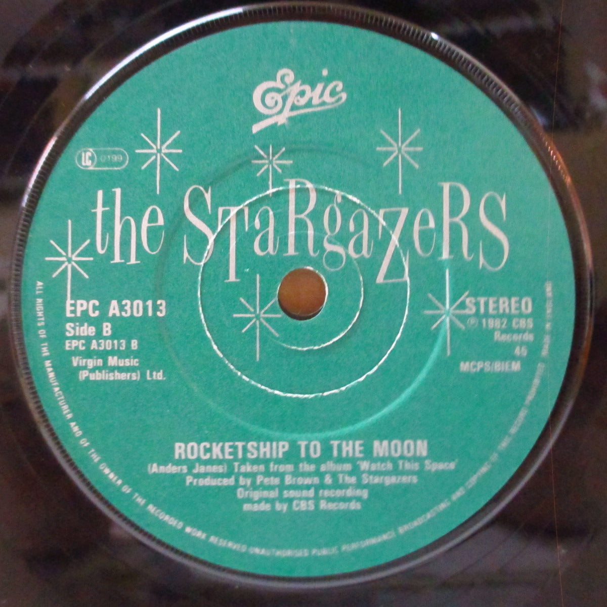 STARGAZERS (スターゲイザーズ) - Ain't Nobody Here But Us Chickens (UK オリジナル 7インチ+表面コーティングジャケ)