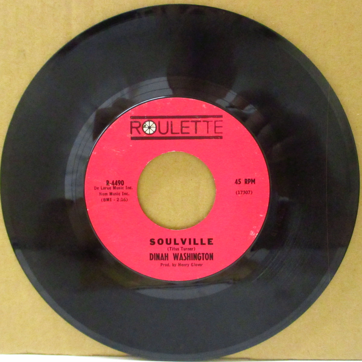 DINAH WASHINGTON (ダイナ・ワシントン) - Soulville (US '63 オリジナル7インチ) ダイナマイトR&B/アーリーSOUL!