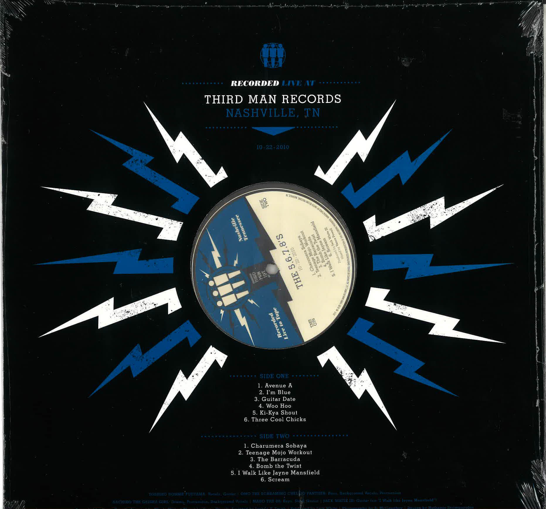 5.6.7.8’S (ザ・ファイブ・シックス・セブン・エイツ) - Live At Third Man Records (US 限定再発「黒盤」LP/「ライブ写真ジャケ」New) '10年サードマンレコード・スタジオ・ライブ!