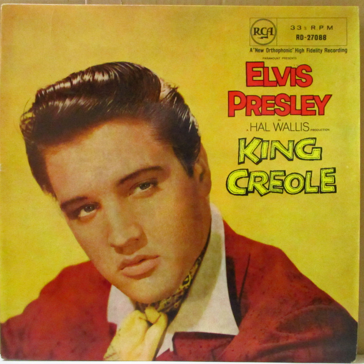ELVIS PRESLEY (エルヴィス・プレスリー) - King Creole (UK オリジナル「RCA シルバー・スポット黒ラベ」モノラル LP/「Danny Fisher に訂正」表面コーティング・ジャケ)