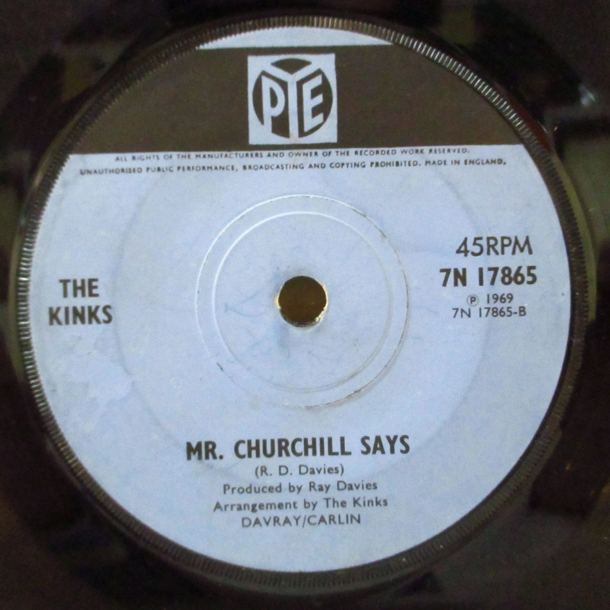 KINKS (キンクス) - Victoria (UK '69 オリジナル「フラットセンター」 7インチ+Pye社カンパニースリーブ)