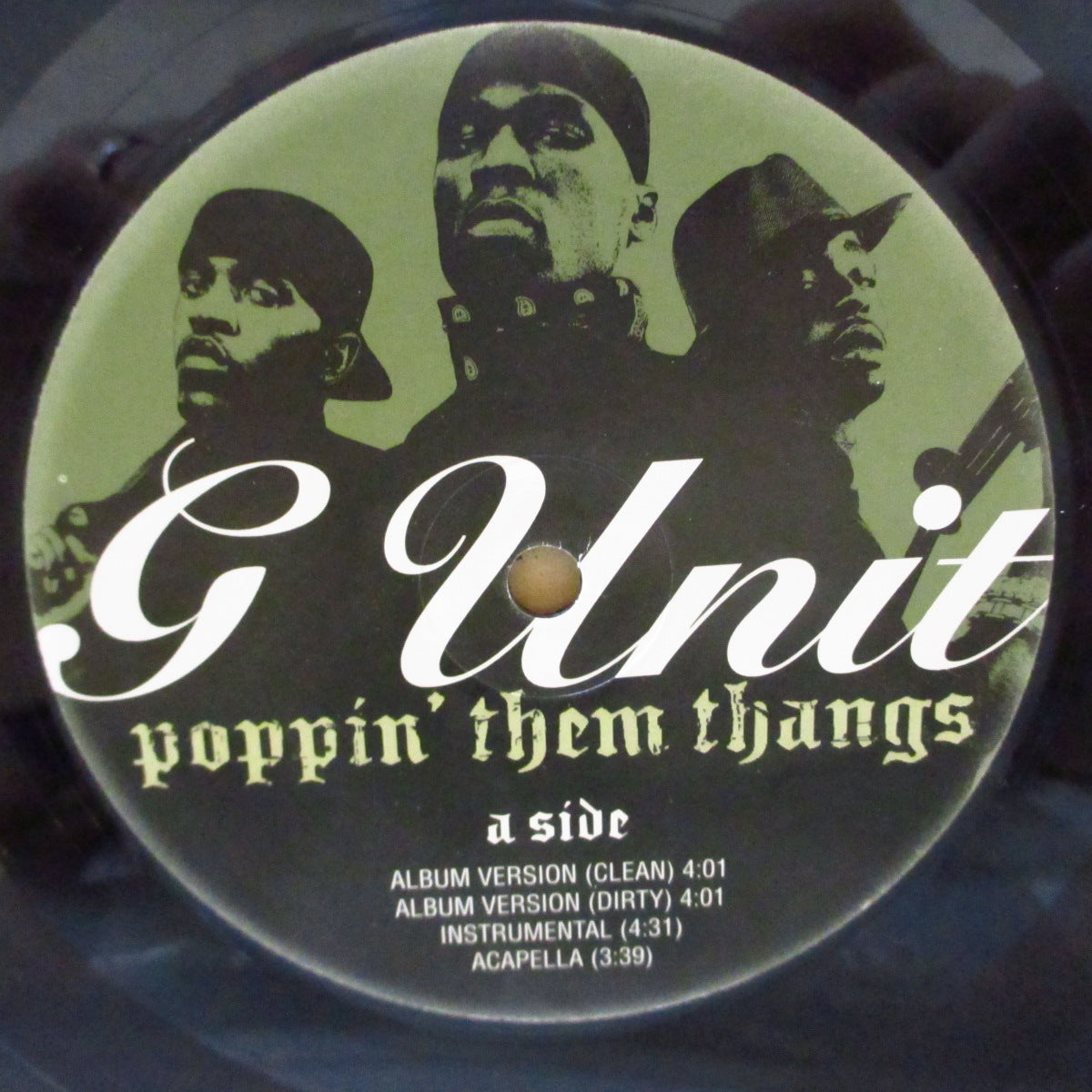 G-UNIT (Gユニット) - Poppin' Them Thangs (US '03 プロモ5曲入り33回転 12インチ/レアステッカー付きダイカットスリーブ)