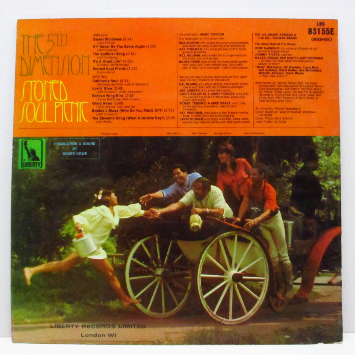 5TH DIMENSION (フィフス・ディメンション) - Stoned Soul Picnic (UK オリジナル「ステレオ」LP/両面コーティングジャケ)