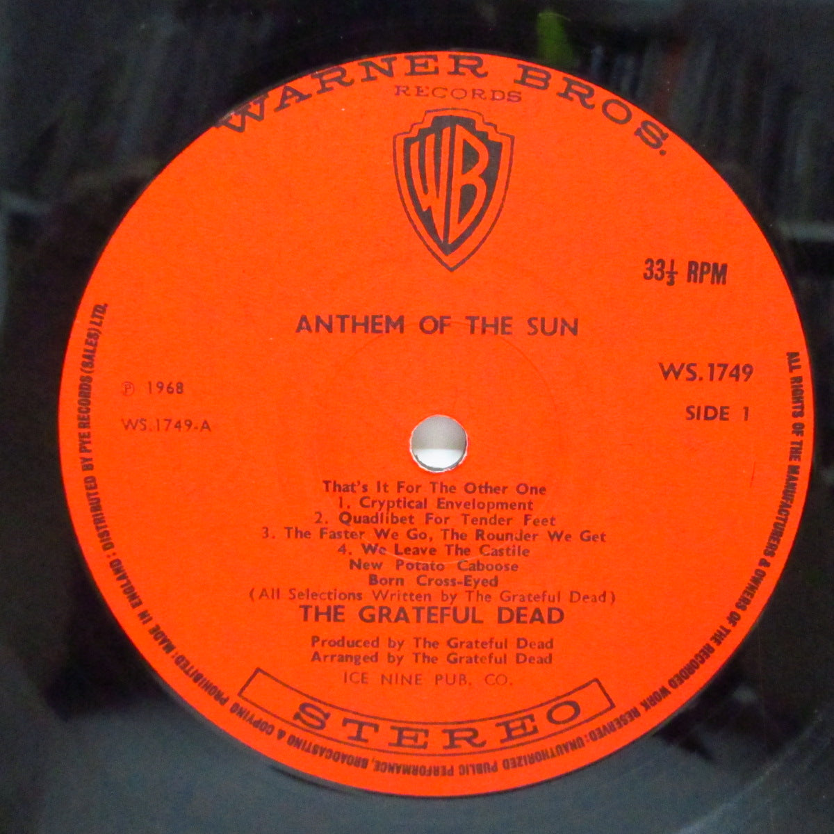 GRATEFUL DEAD (グレイトフル・デッド) - Anthem Of The Sun (UK 初回オリジナル「濃オレンジ」ラベ LP/表面コーティング3面折り返し「初回ミスプリント」ジャケ)