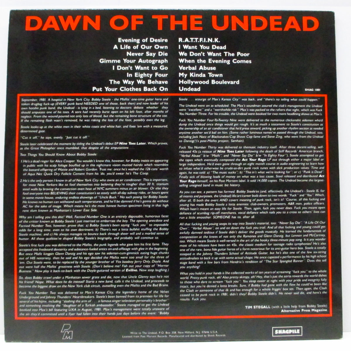 UNDEAD, THE (ジ・アンデッド) - Dawn Of The Undead (OZ 2,000枚限定 LP+インナー)全16曲ベスト!