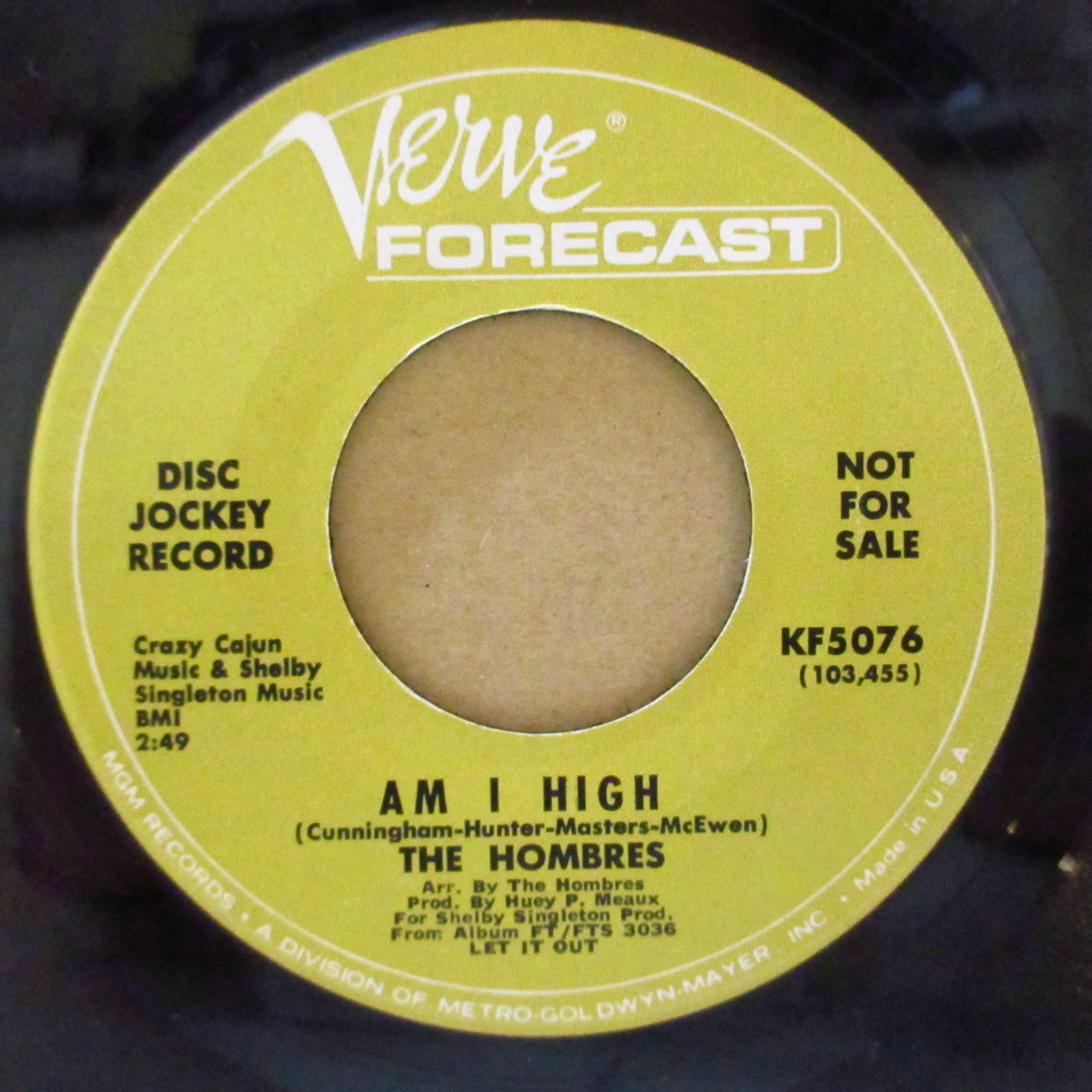 HOMBRES, THE (ザ・ホンブレス) - It's A Gas / Am I High (US '67 プロモ・クレジット・ラベ 7インチ)アシッド・ガレージ!