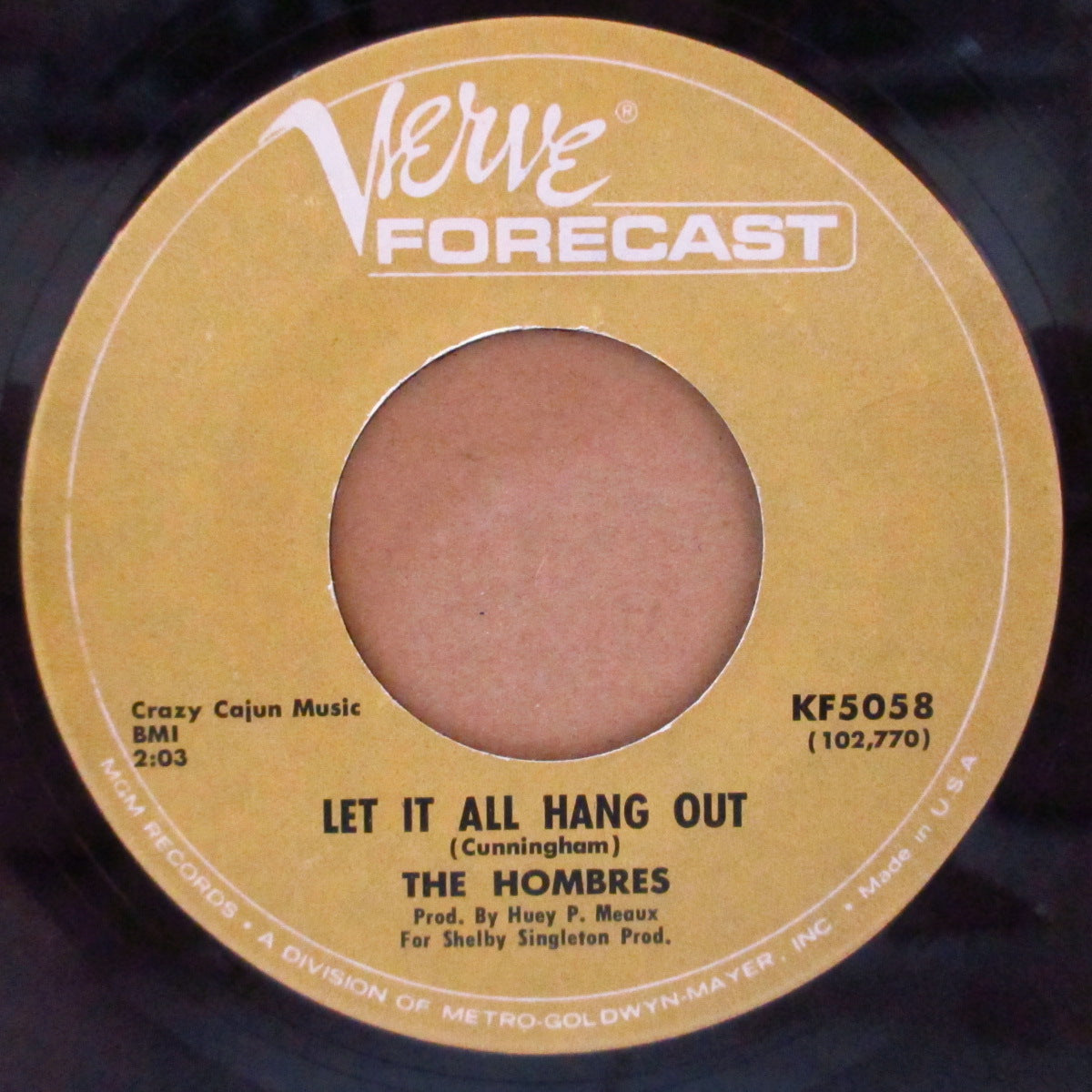 HOMBRES, THE (ザ・ホンブレス) - Let It All Hang Out / Go Girl, Go (US '67 オリジナル7インチ)「ナゲッツ#12」収録ポップなR&Bガレージ & サーフ・コーラス・ポップ!