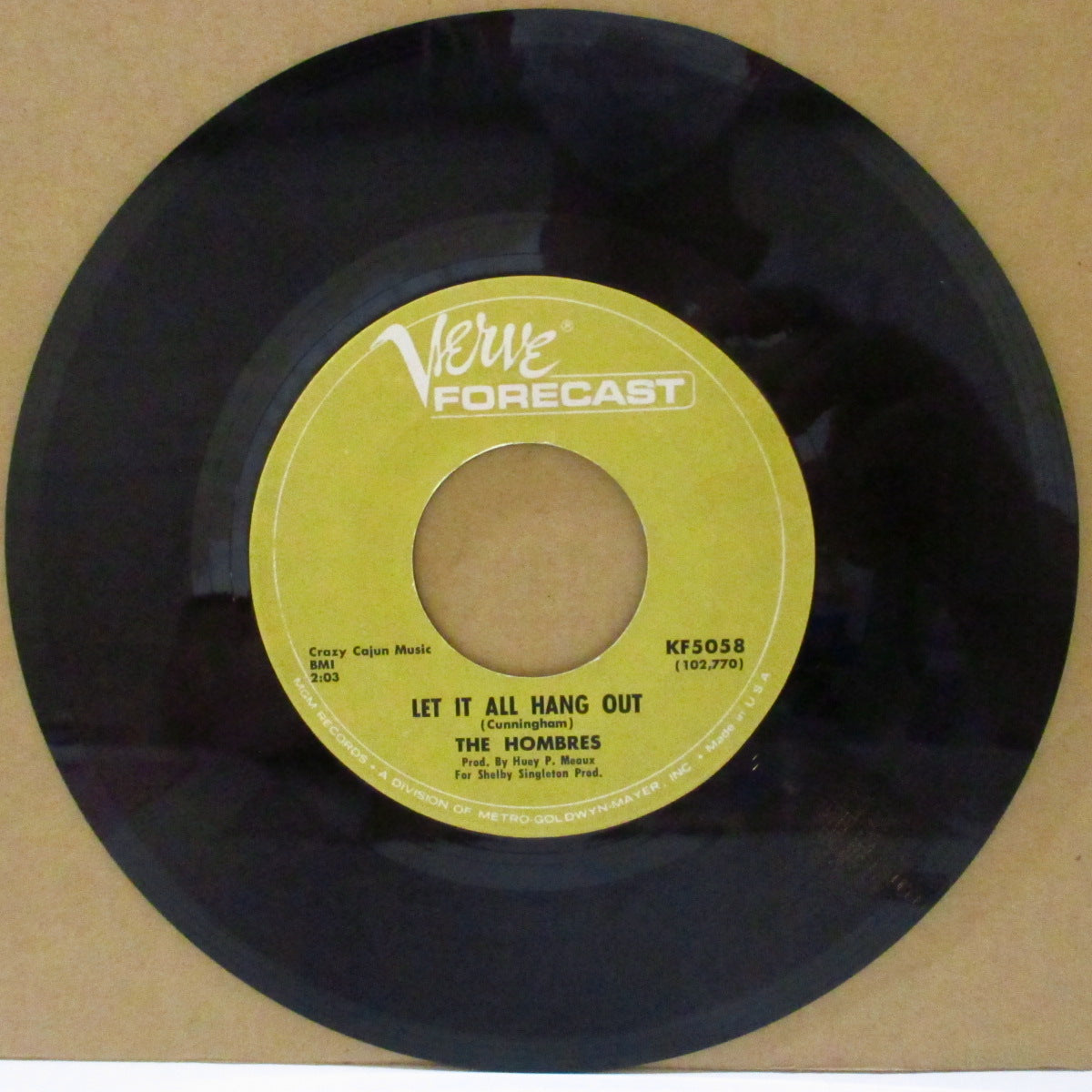 HOMBRES, THE (ザ・ホンブレス) - Let It All Hang Out / Go Girl, Go (US '67 オリジナル7インチ)「ナゲッツ#12」収録ポップなR&Bガレージ & サーフ・コーラス・ポップ!