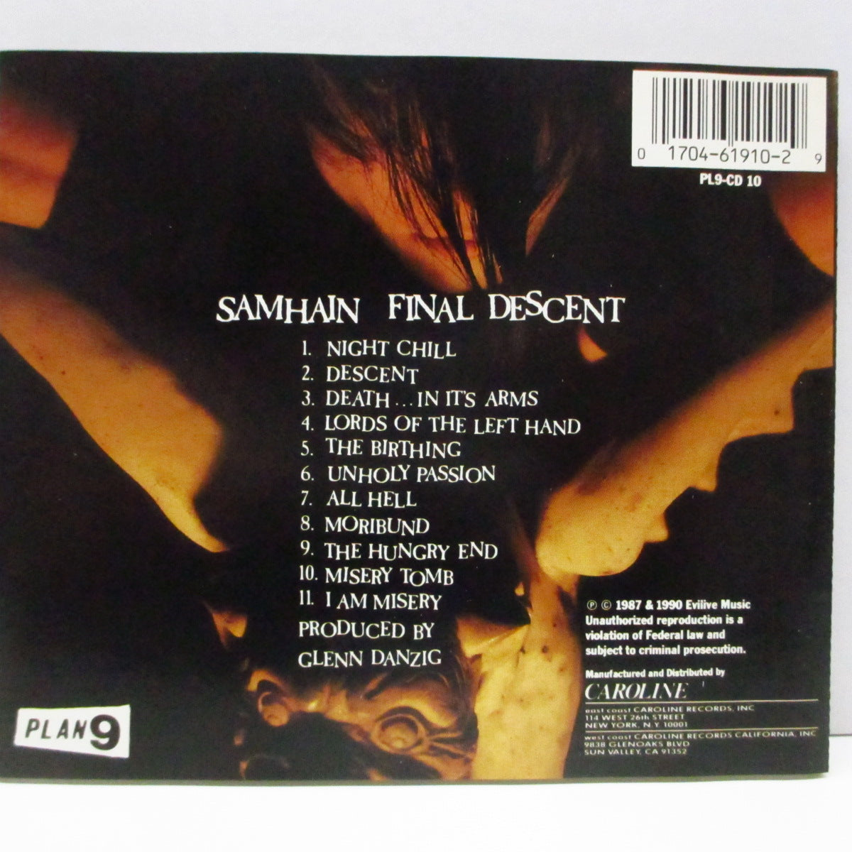 SAMHAIN (サムヘイン) - Final Descent (US '90 初回オリジナル CD) '90年ラストアルバム!