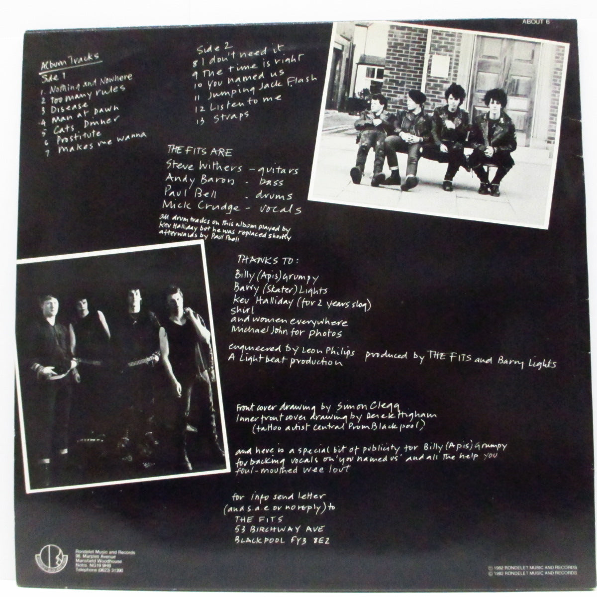 FITS, THE (ザ ・フィッツ) - You're Nothing You're Nowhere (UK オリジナル LP+インナー) '82年ファースト!