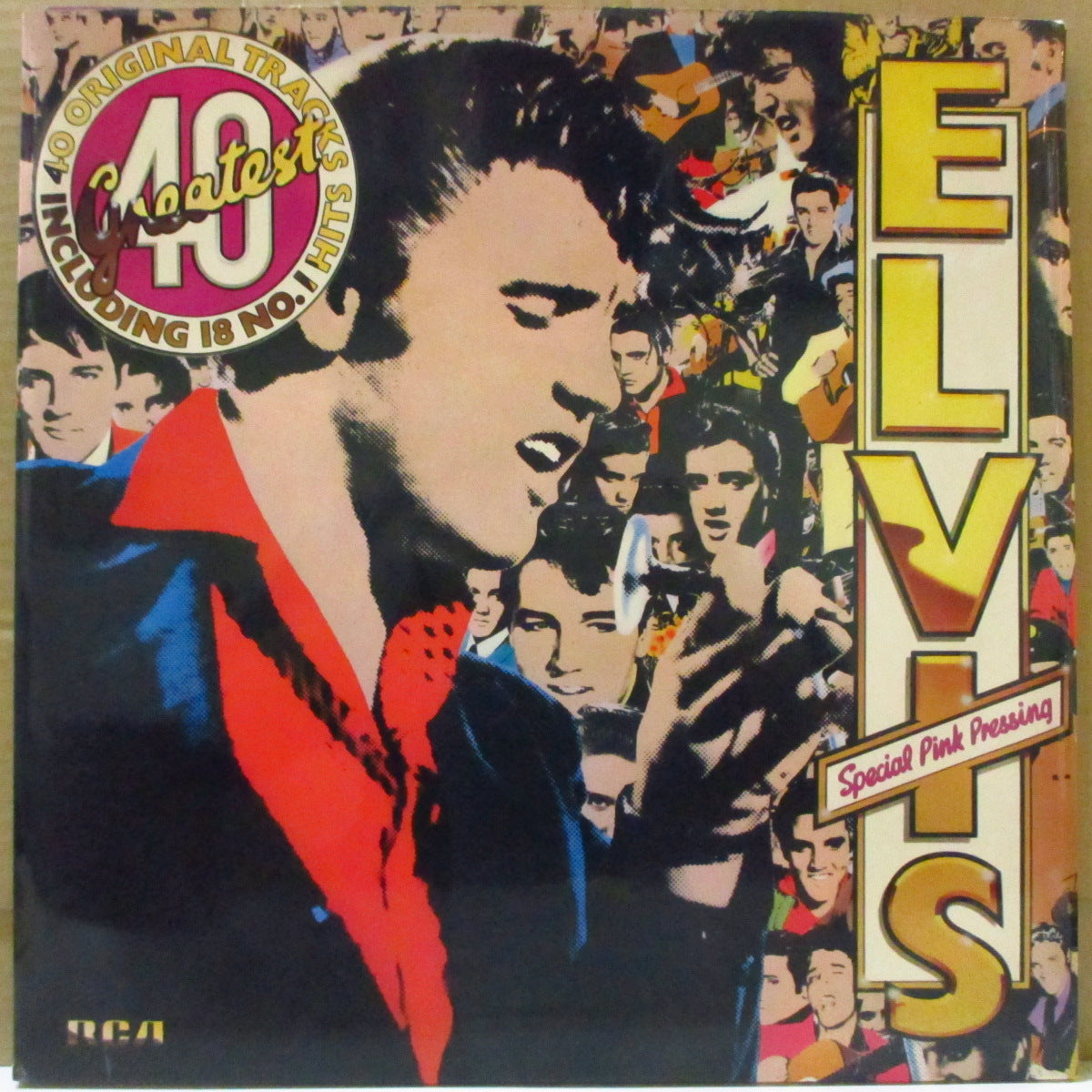 ELVIS PRESLEY (エルヴィス・プレスリー) - Elvis's 40 Greatest (UK '78 初回限定再発「ピンクVINYL」LPx2枚組/表面コーティング見開きジャケ)ベスト40曲